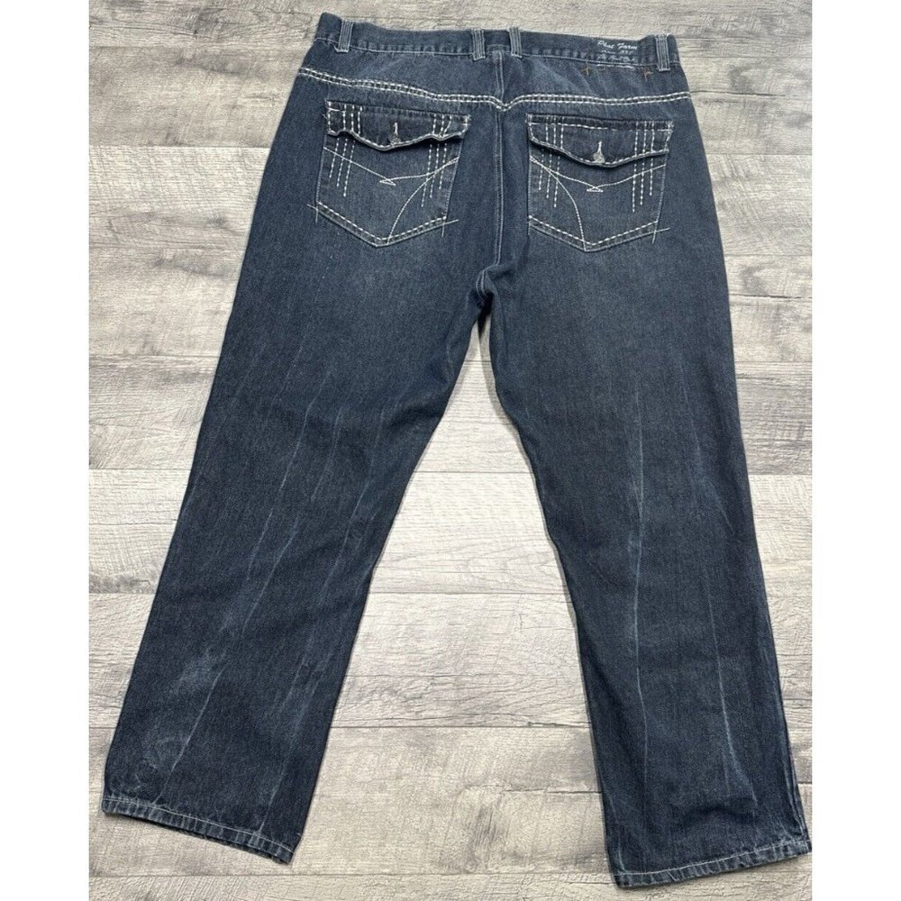 Vintage Phat Farm Jeans Mens 42x30 Denim Baggy Distressed Hip Hop Loose Fit Punk